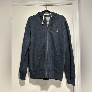 Polo Ralph Lauren Men’s Sz: L Single Face Hoodie Dark Grey - Double Face Hood.